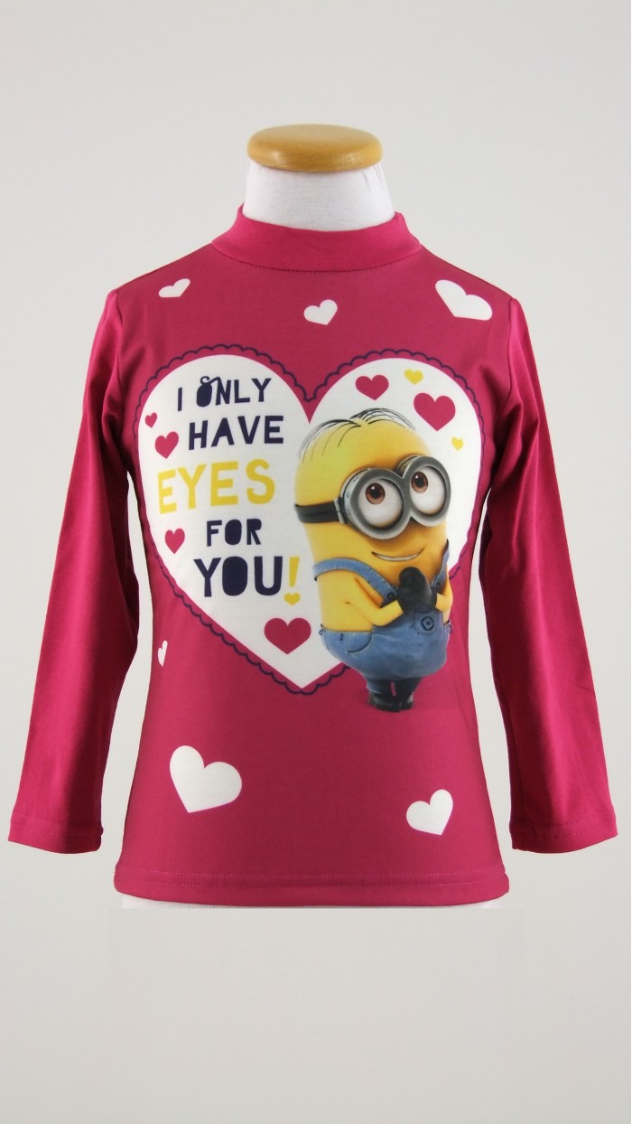 T-shirt Ufficiale Minions Per Bambini E Ragazzi - 100% Cotone, Stampa Personaggio Sul Davanti