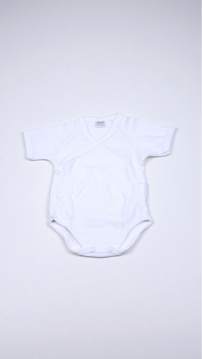 Ellepi AF809 White Infant Long Sleeve Body – Soft Cotton & Wool, Unisex
