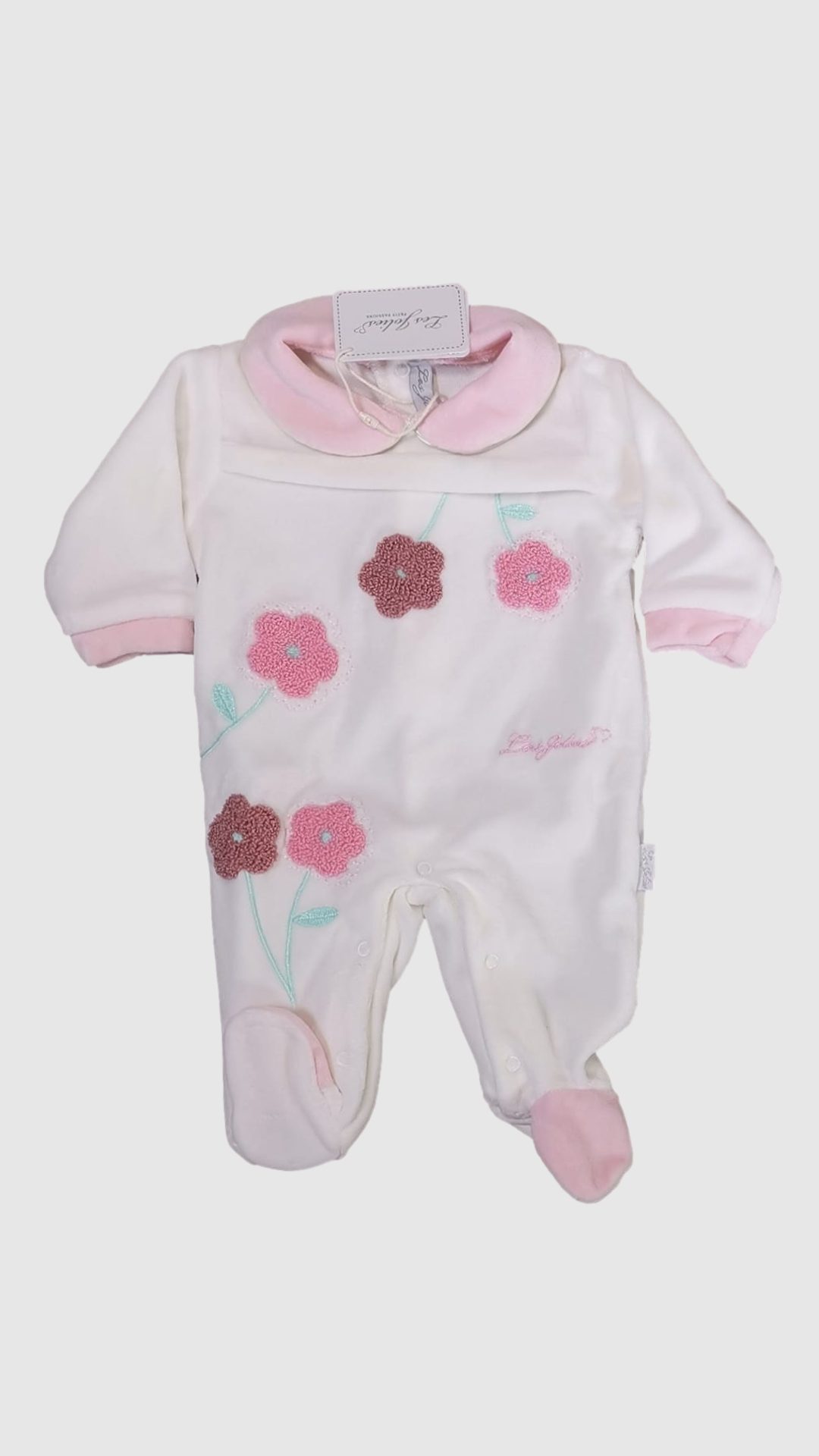 Les Jolies Baby Girl Newborn Bodysuit Made of Cotton Chenille Bolle