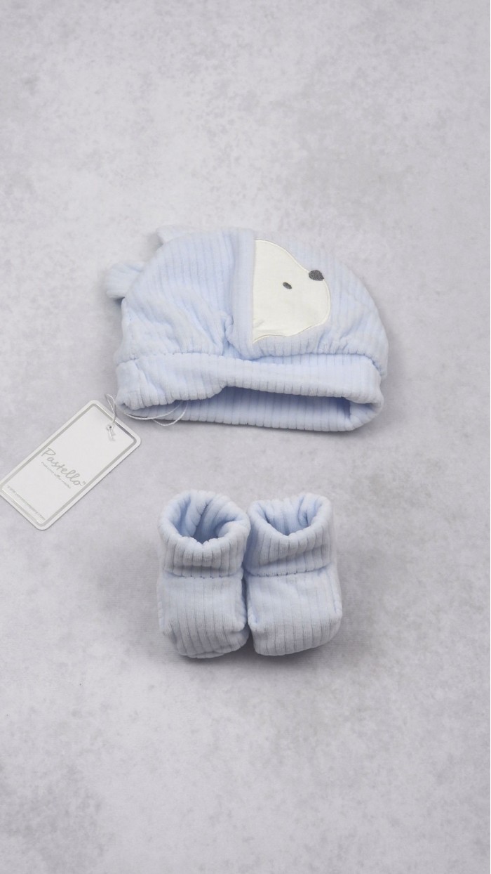 Pastello Set Newborn Cap and Socks PC15K2