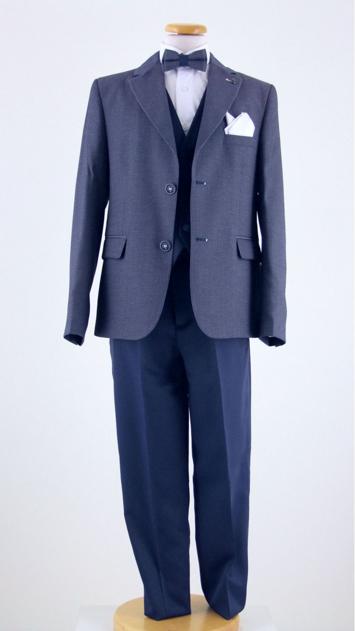 Completo Elegante 6 Pezzi Per Bambino E Ragazzo, Con Blazer, Gilet, Pantaloni E Camicia, Colori Vari
